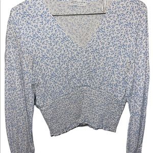 Blue and White paper crane top